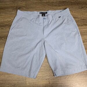 TravisMathew 38 Golf Shorts Mens Light Blue Excellent Stretch Heathered 307
